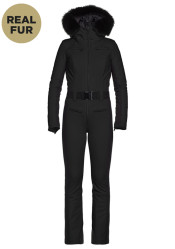 Damski kombinezon Goldbergh Parry Real Fur Black