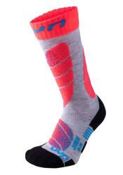UYN Ski Junior Light Grey/Coral Fluo