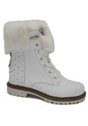 Nis 2215429/2 Scarponcino String+Lampo/Pelle Bianco-Rex