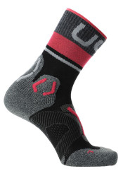 Damskie skarpety UYN Woman Trekking One Merino Socks – Black/Pink B093