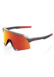 100% S3 - Matte Gunmetal - Hiper Red Multilayer Mirror Lens