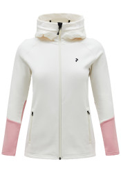 Peak Performance W Rider Zip Hood Vintage White/Warm Blush