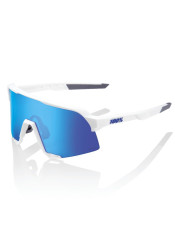 100% S3 - Matte White - HiPER Blue Multilayer Mirror Lens