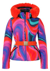 Goldbergh Muse Faux Border Ski Jacket Absinthe Rainbow