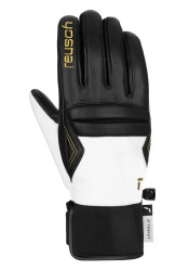 Rękawiczki damskie Reusch Mikaela Shiffrin R-TEX® XT 7701 w kolorze czarno-białym
