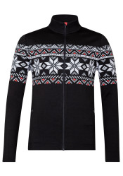Pánský svetr Newland N3 4036/108 Man Full Zip Black/White