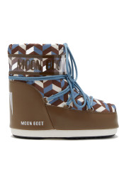 Dámské boty Moon Boot Icon LOW Optical-MN07 Print Brown/Elephant Grey