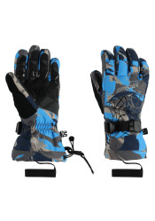 Dětské rukavice Spyder Boys Overweb Camouflage Aether Blue