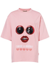 Goldbergh Soleil Short Sleeve Top Salmon Rose