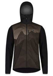 Maloja Bunda BeifussM. Printed deep black mountain range