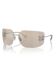 Okulary przeciwsłoneczne Miu Miu 0MU 54YS 1BC10F80 Silver–Ivory Mirror