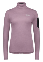 Mons Royale Diversion Merino Mock Neck Long Sleeve Wmns Mauve
