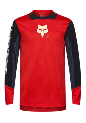 Fox Yth Defend Ls Jersey Elevated Fluorescent Red