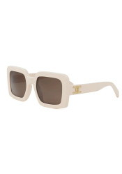 Okulary przeciwsłoneczne Celine Triomphe Square, białe CL40304U5625E