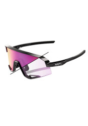 Okulary przeciwsłoneczne 100% Slendale-Gloss Black-Photochromic Purple Mirror