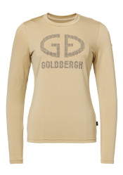 Damska funkcjonalna koszulka Goldbergh Blitz Long Sleeve Tee Caramello