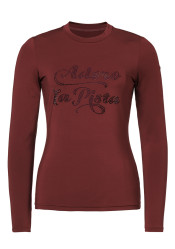 Damska funkcjonalna koszulka Goldbergh Francesca Long Sleeve Tee Vino Rosso