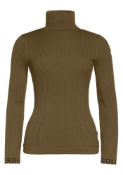 Damski golf Goldbergh Mira Long Sleeve Knit Sweater Dark Olive