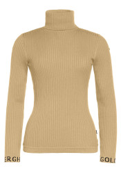 Damski golf Goldbergh Mira Long Sleeve Knit Sweater Caramello