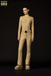 Damska koszulka Goldbergh Aurea Long Sleeve Tee Caramello