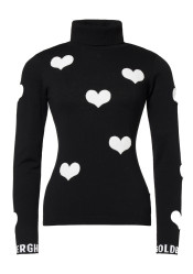 Sweter damski Goldbergh Bacio Long Sleeve Knit Sweater Black/White