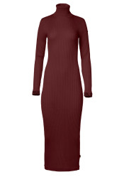 Damska sukienka Goldbergh Mireille Long Sleeve Knit Dress Vino Rosso