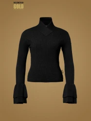 Damski sweter Goldbergh Fiori Long Sleeve Knit Sweater Black