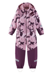 Kombinezon zimowy dziecięcy z membraną Reima Kurikka - Szaro-różowy 