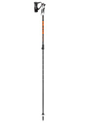 Kije do zjazdów Leki Drifter Vario S, czarno-ciemnoantracytowo-neonowo-pomarańczowe, 90-120 cm