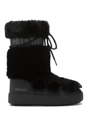 Damskie śniegowce Moon Boot LTRACK FAUX FUR HIGH WP-N001 BLACK