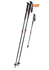 Kijki narciarskie alpejskie Komperdell CARBON C2 Ultralight czarno-jagodowe