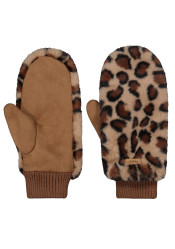 Rękawiczki damskie Barts Fur Mitts Print Brown