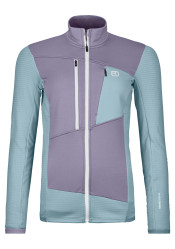 Bluza damska Ortovox Fleece Grid Jacket w kolorze lodowcowej szarości