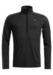 Męski funkcjonalny golf Ortovox 185 Rock'N'Wool Zip Neck M Czarny Raven