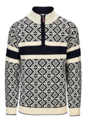 Męski sweter Dale of Norway Cortina 2026 Masc. Sweter granatowy Offwhite