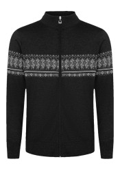 Sweter męski Dale of Norwegia Hovden Masc Jacket Darkcharcoal Lightcharcoal