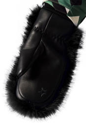 Perfect Moment Faux Fur Mitten Black