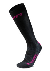 Podkolanówki UYN W Ski Touring One Bio Socks Black/Pink Yarrow B994