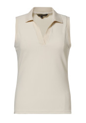 Goldbergh Caroline Sleeveless Polo Top Champagne
