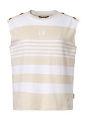 Goldbergh Mimi Sleeveless Top Champange/White