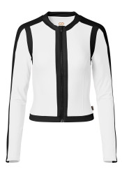 Damski top Goldbergh Splash Long Sleeve Zip Rashguard White/Black
