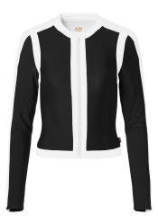 Damska koszulka Goldbergh Splash Long Sleeve Zip Rashguard Black/White