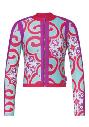 Damska koszulka Goldbergh Rafaella  Long Sleeve Zip Rashguard Turchese