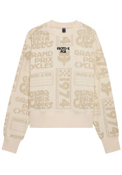 Damska bluza z kapturem Fox W Circa Flc Crew Off White