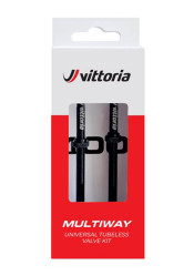 Zawór bezdętkowy Vittoria Multiway Alloy Black 80mm (2 szt.)