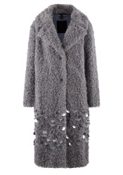 Płaszcz damski Sportalm Alaya 100305 Grey Melange Dark (58)