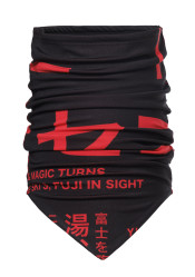 Ocieplacz na szyję damski Goldbergh Mana Neckwarmer Street Signs Black/Red