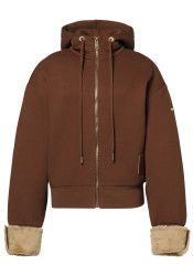 Damski kardigan Goldbergh Seika Hooded Full Zip Cardigan Deep Mocha