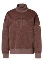 Sweter damski Goldbergh Sizzle Turtle Neck Sweater Vino Rosso Lurex Melange