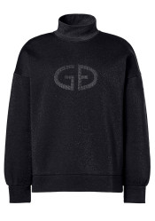 Golf damski Goldbergh Sizzle Turtle Neck Sweater Black Lurex Melange